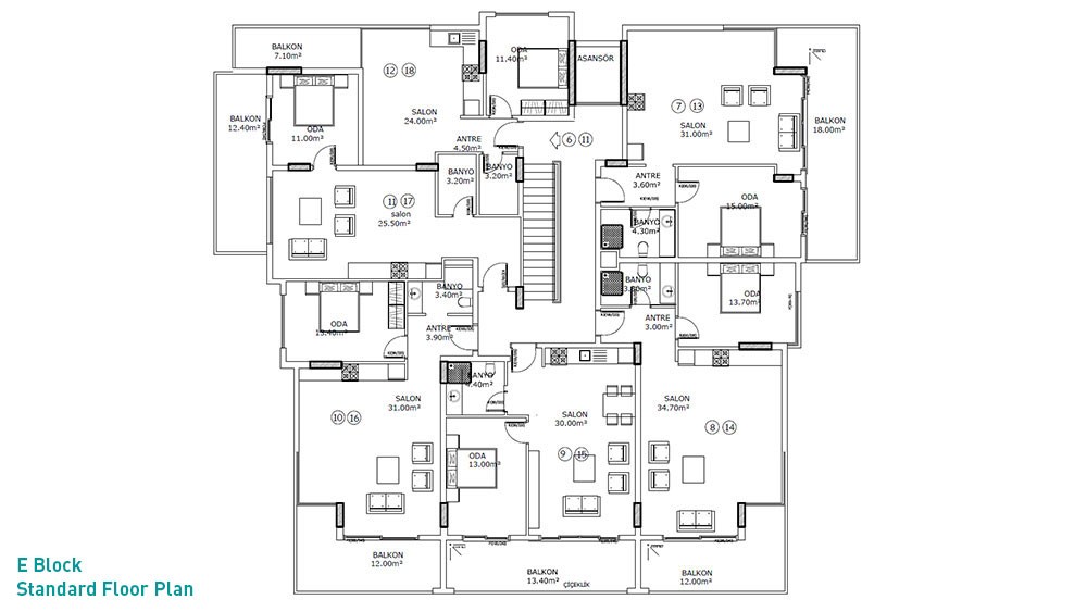 Kestel Residence, sea view apartments in Kestel, Alanya - 3094