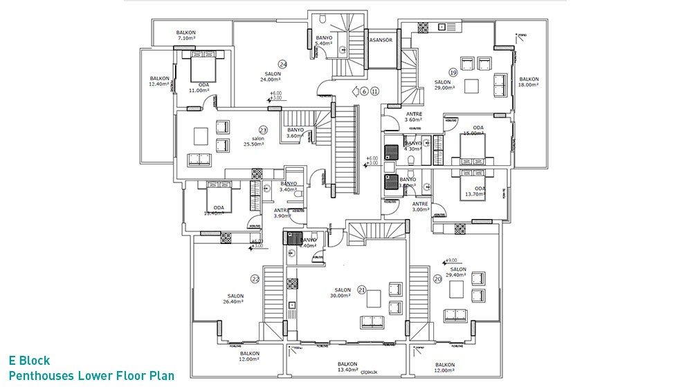 Kestel Residence, sea view apartments in Kestel, Alanya - 3098