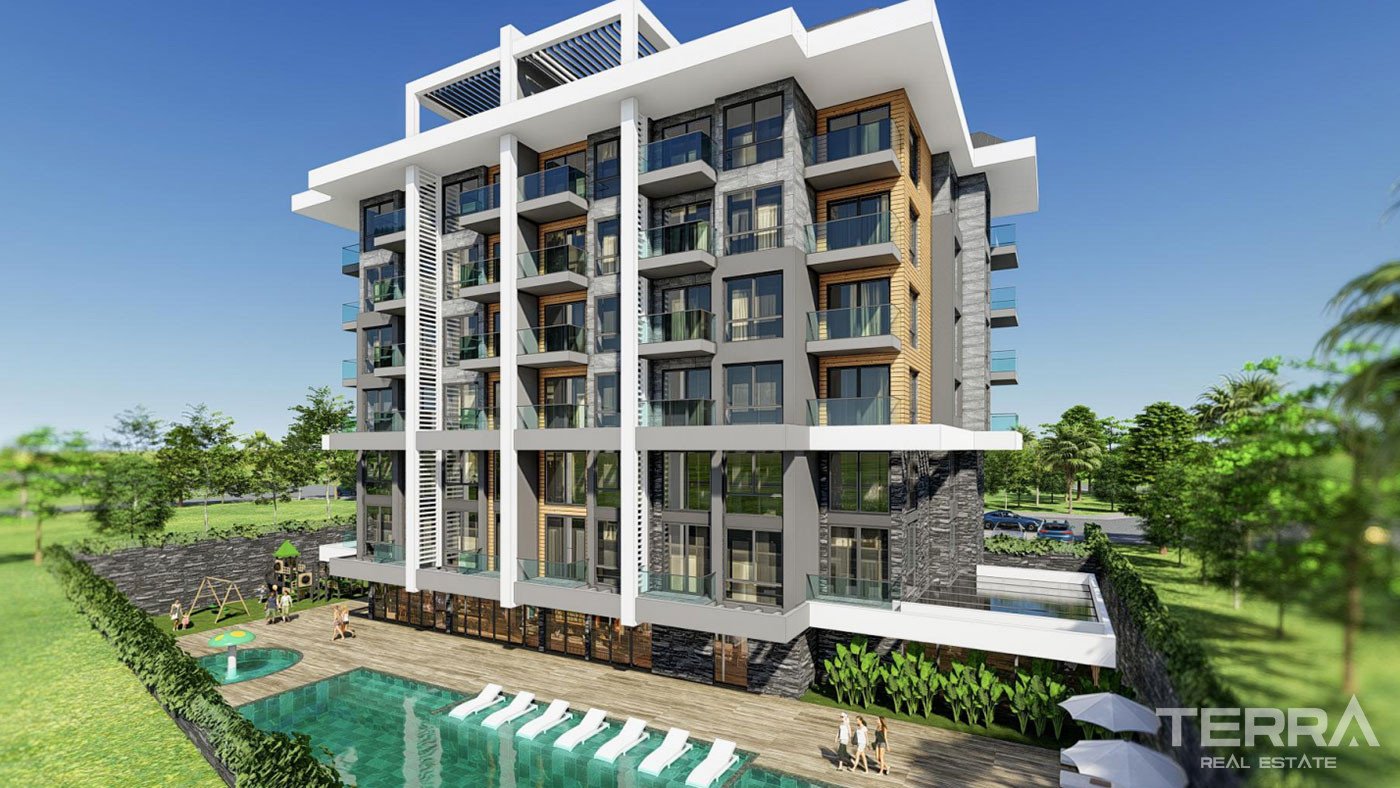 High Quality Luxury Apartments Close to The Kargıcak Beach in Alanya