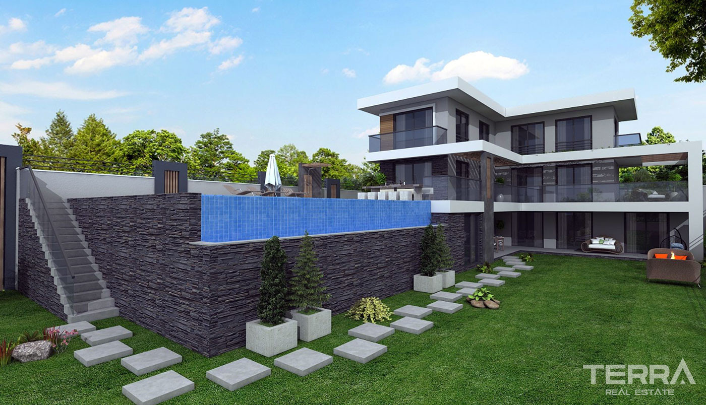 Private Infinity Pool from Villa with Smart Home System in Fethiye - 78425