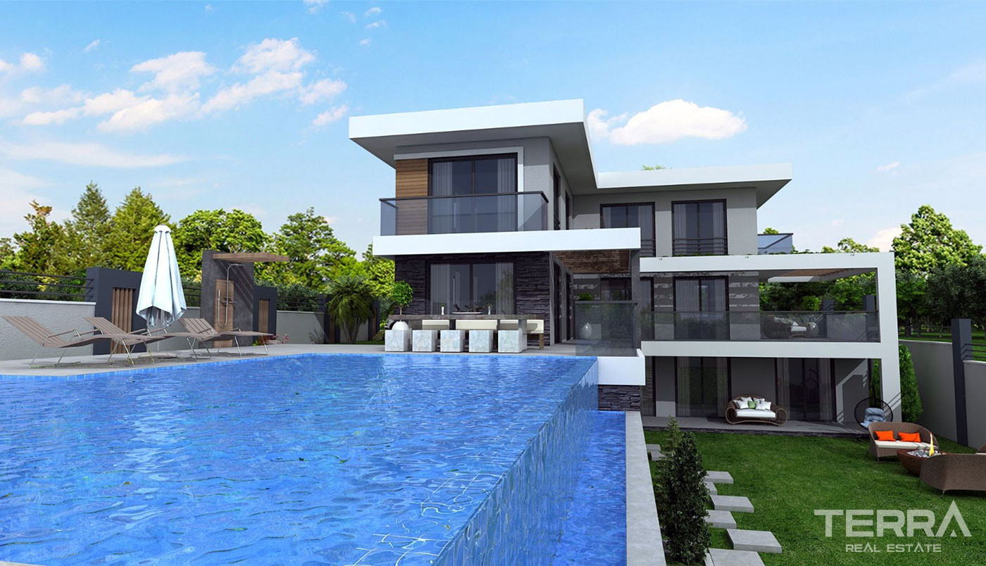 Private Infinity Pool from Villa with Smart Home System in Fethiye - 78430
