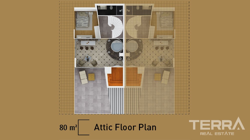 Spacious 5 bedroom villas in Konyaalti, Antalya - 3173