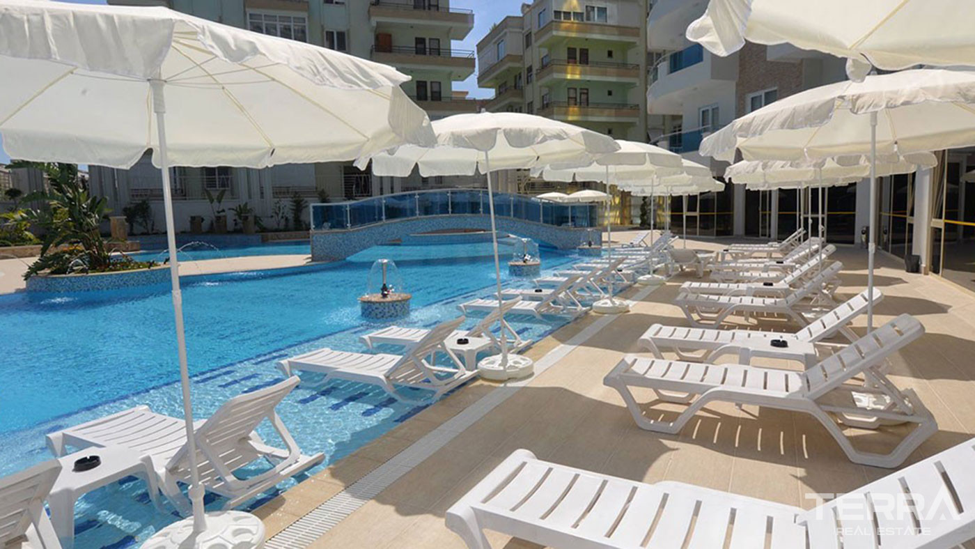Apartament z widokiem na morze i udogodnieniami w Yekta Plaza w Alanyi - 78559