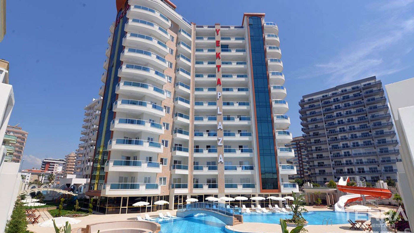 Apartament z widokiem na morze i udogodnieniami w Yekta Plaza w Alanyi - 78562