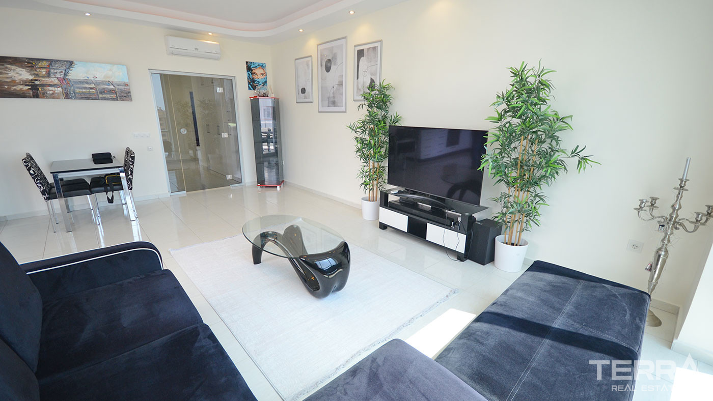 Apartament z widokiem na morze i udogodnieniami w Yekta Plaza w Alanyi - 78571