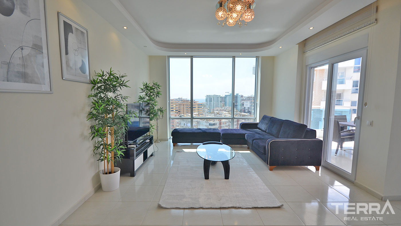 Apartament z widokiem na morze i udogodnieniami w Yekta Plaza w Alanyi - 78581