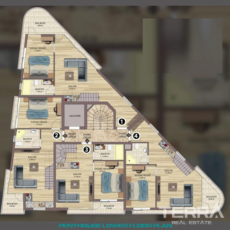 Luxury Antalya Flats with Underfloor Heating in Konyaaltı - 78735