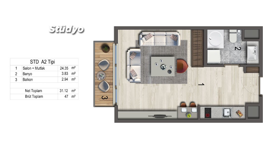 Apartments for sale at Mozaik Istanbul in Sancaktepe, Istanbul - 3203