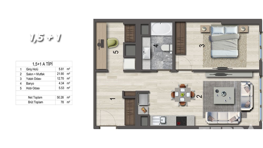 Apartments for sale at Mozaik Istanbul in Sancaktepe, Istanbul - 3204
