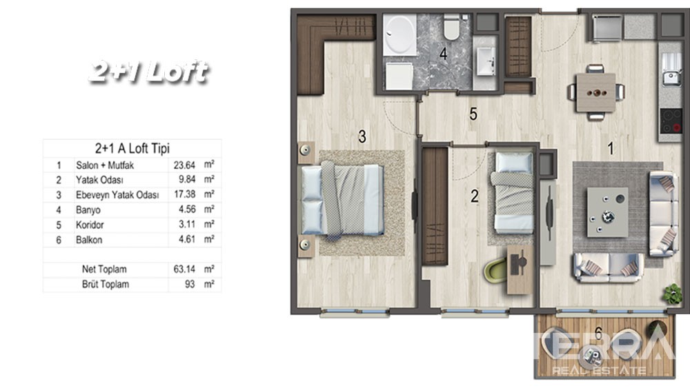 Apartments for sale at Mozaik Istanbul in Sancaktepe, Istanbul - 3212