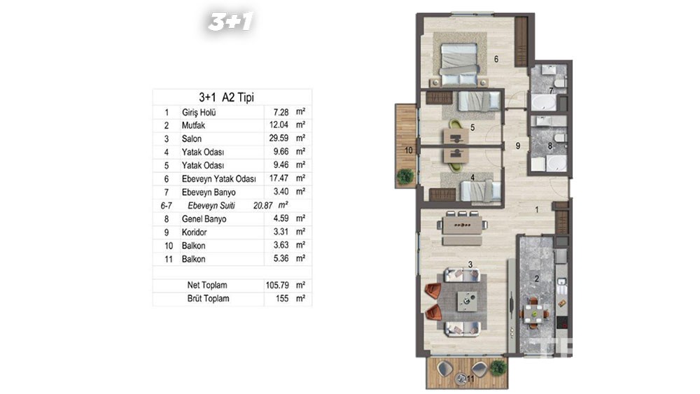 Apartments for sale at Mozaik Istanbul in Sancaktepe, Istanbul - 3214