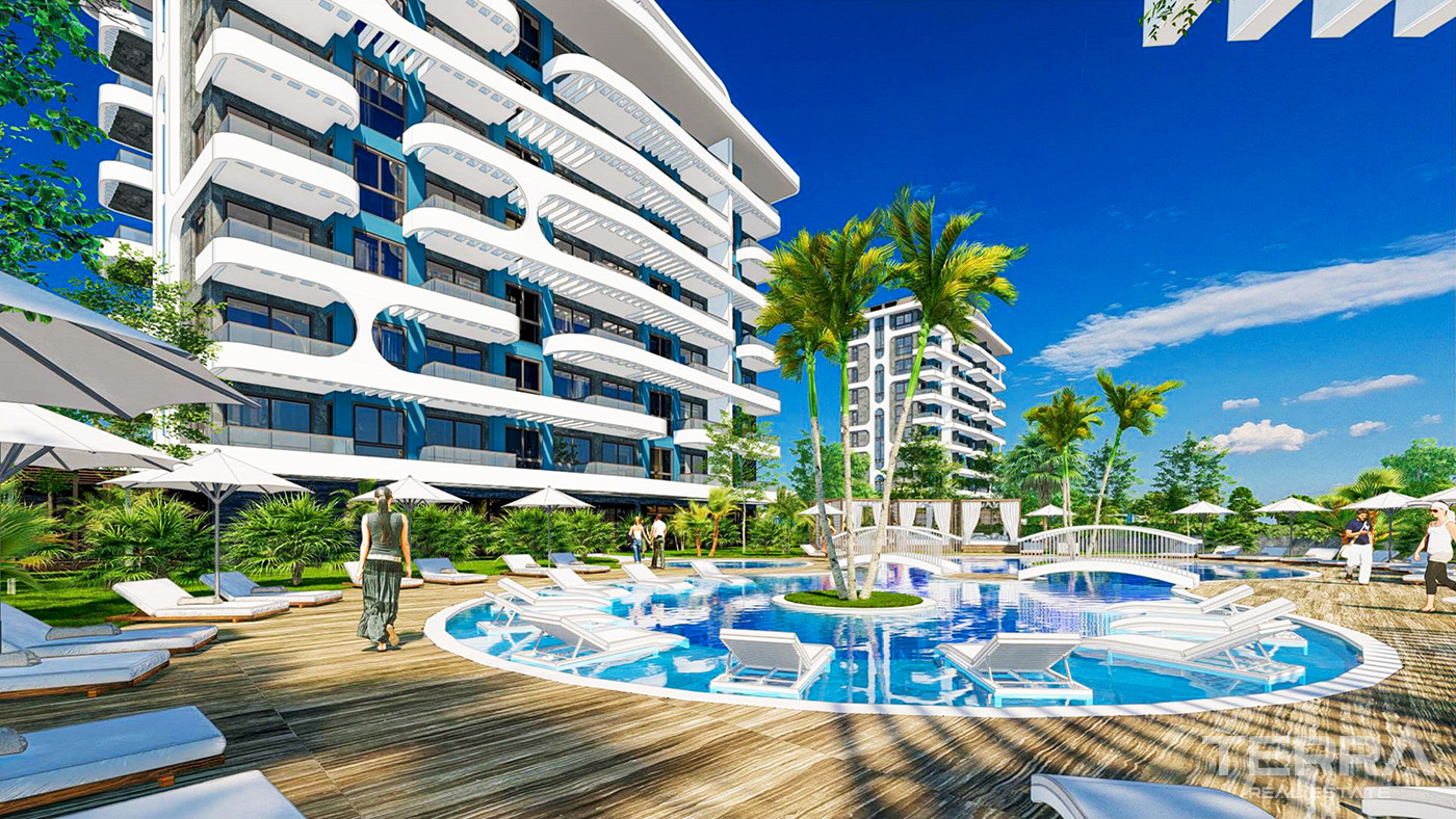 Bargain Priced Apartments in Alanya with Rich Social Facilities - 79567