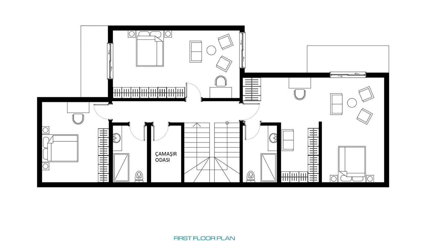 4+1 Villas with Smart Home System and Spacious Living Areas in Antalya - 79614