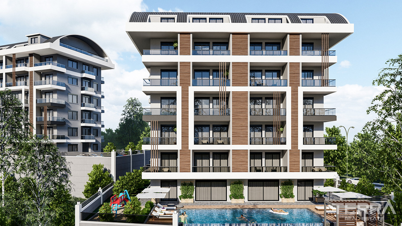 Apartamenty z widokiem na morze w Alanyi w spokojnej Çıplaklı - 80161