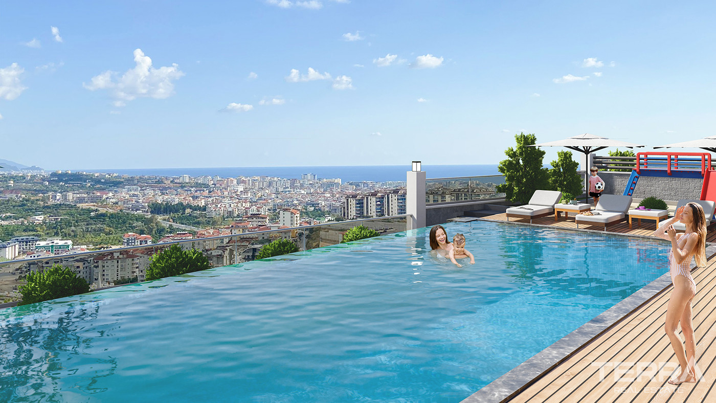 Apartamenty z widokiem na morze w Alanyi w spokojnej Çıplaklı - 80164
