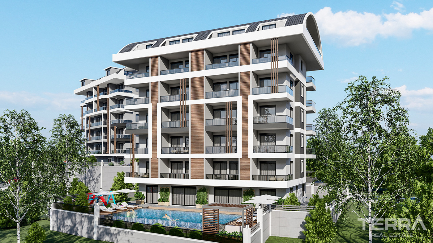 Apartamenty z widokiem na morze w Alanyi w spokojnej Çıplaklı - 80165