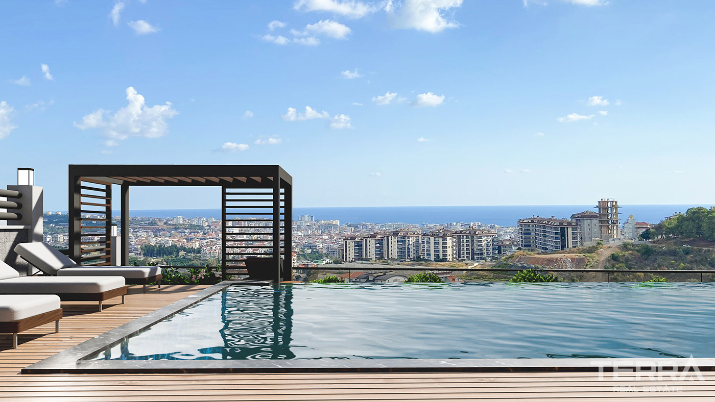 Apartamenty z widokiem na morze w Alanyi w spokojnej Çıplaklı - 80166