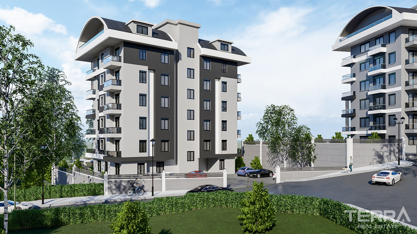 Apartamenty z widokiem na morze w Alanyi w spokojnej Çıplaklı - 80168