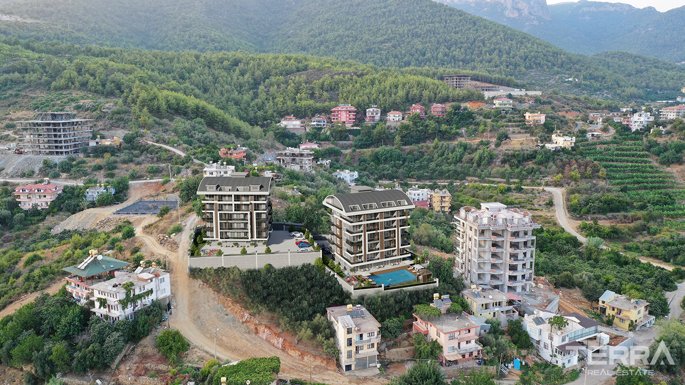 Apartamenty z widokiem na morze w Alanyi w spokojnej Çıplaklı - 80169