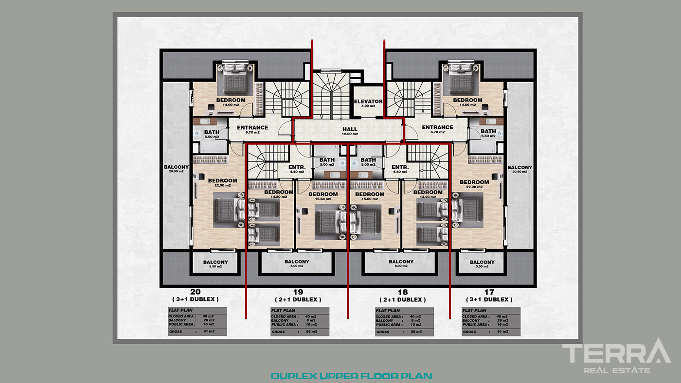 Apartamenty z widokiem na morze w Alanyi w spokojnej Çıplaklı - 80175
