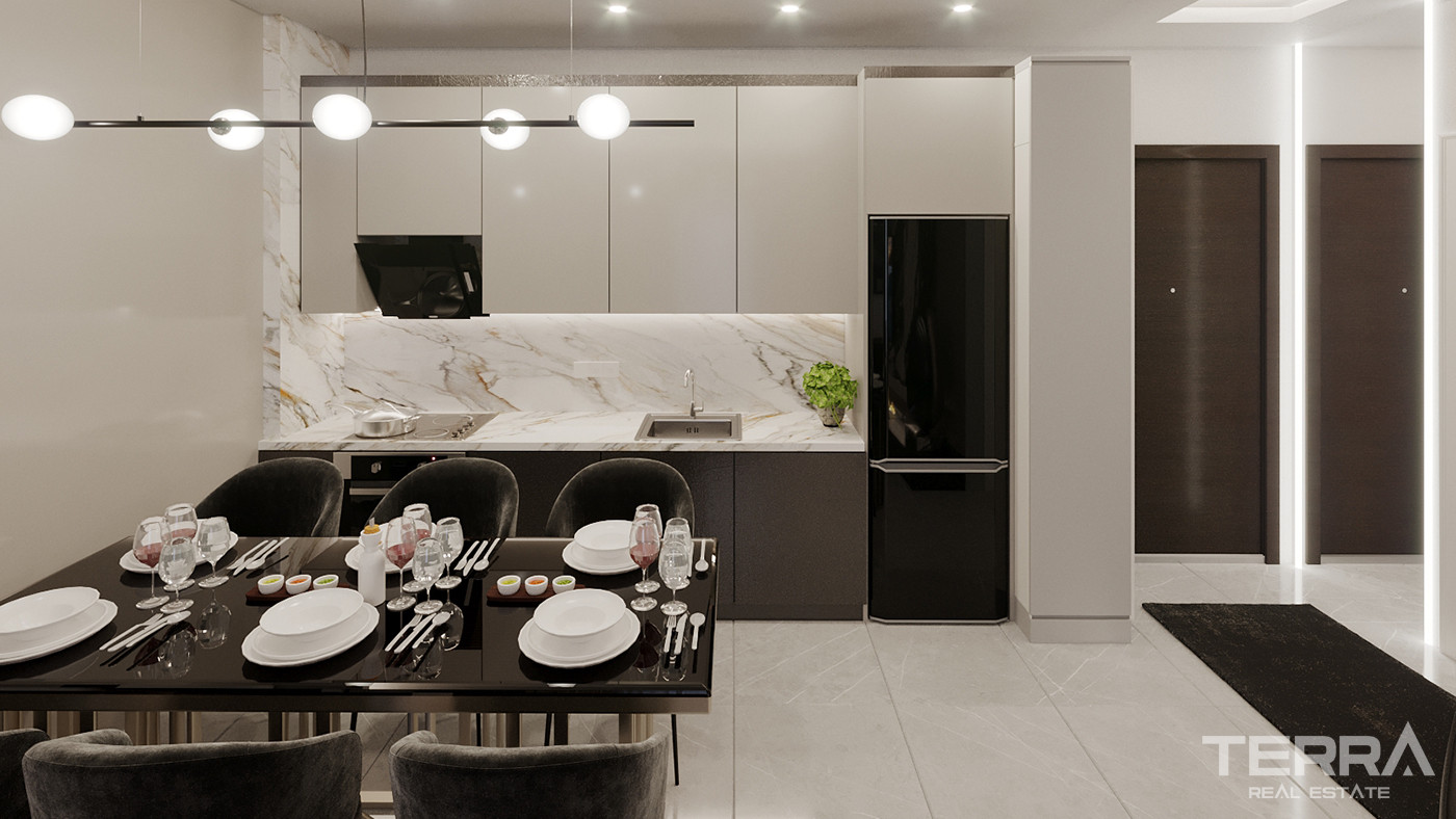 Apartamenty z widokiem na morze w Alanyi w spokojnej Çıplaklı - 80181