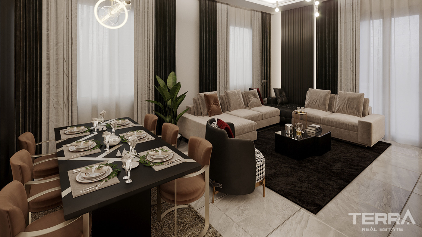 Apartamenty z widokiem na morze w Alanyi w spokojnej Çıplaklı - 80183