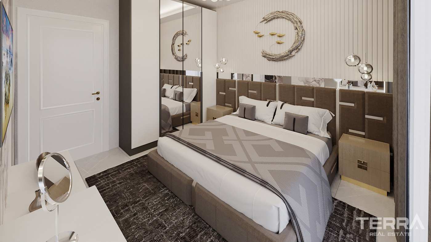 Apartamenty z widokiem na morze w Alanyi w spokojnej Çıplaklı - 80186