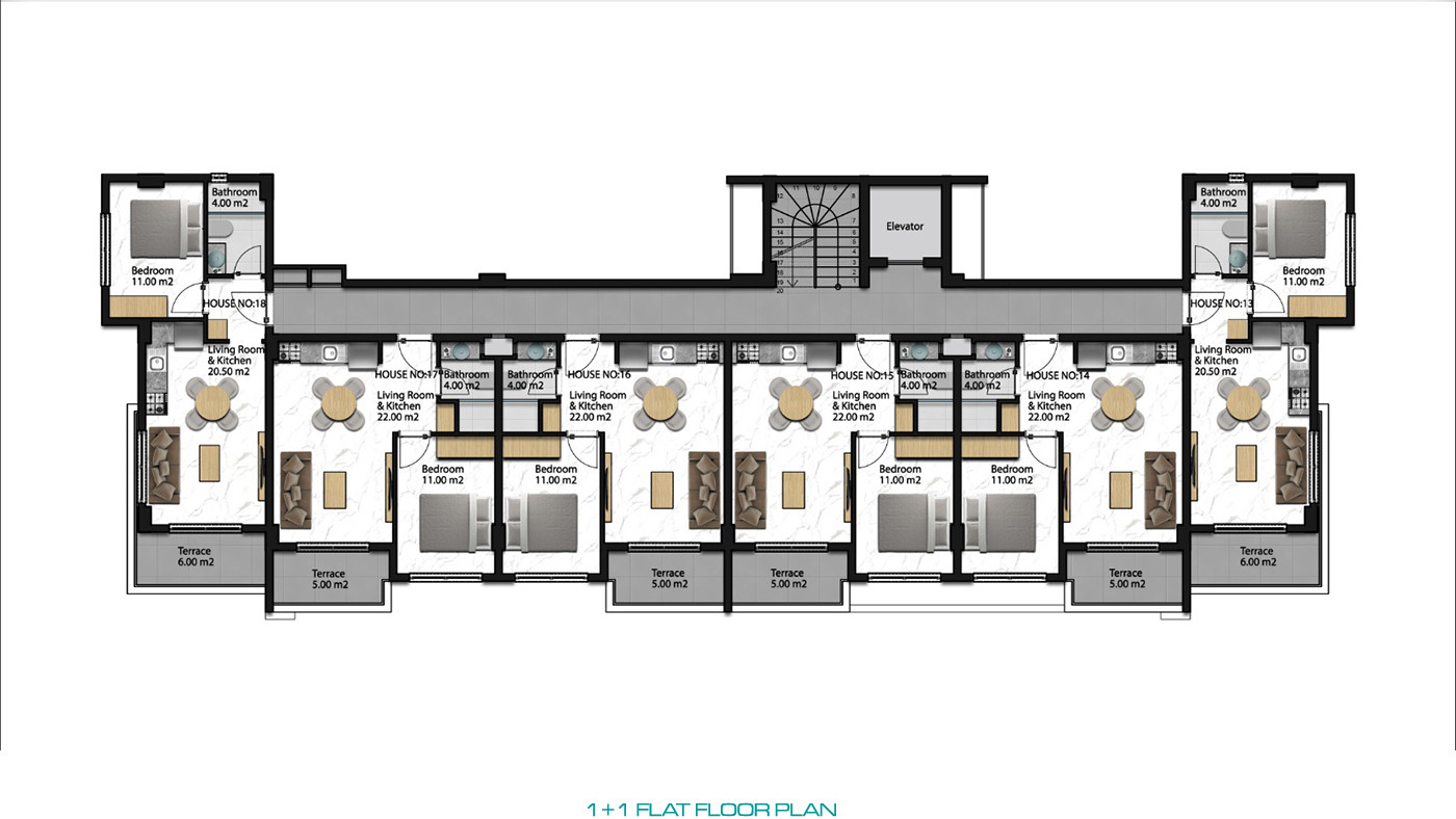 Investment Flats with Pool and Garden View in Payallar, Alanya - 80383