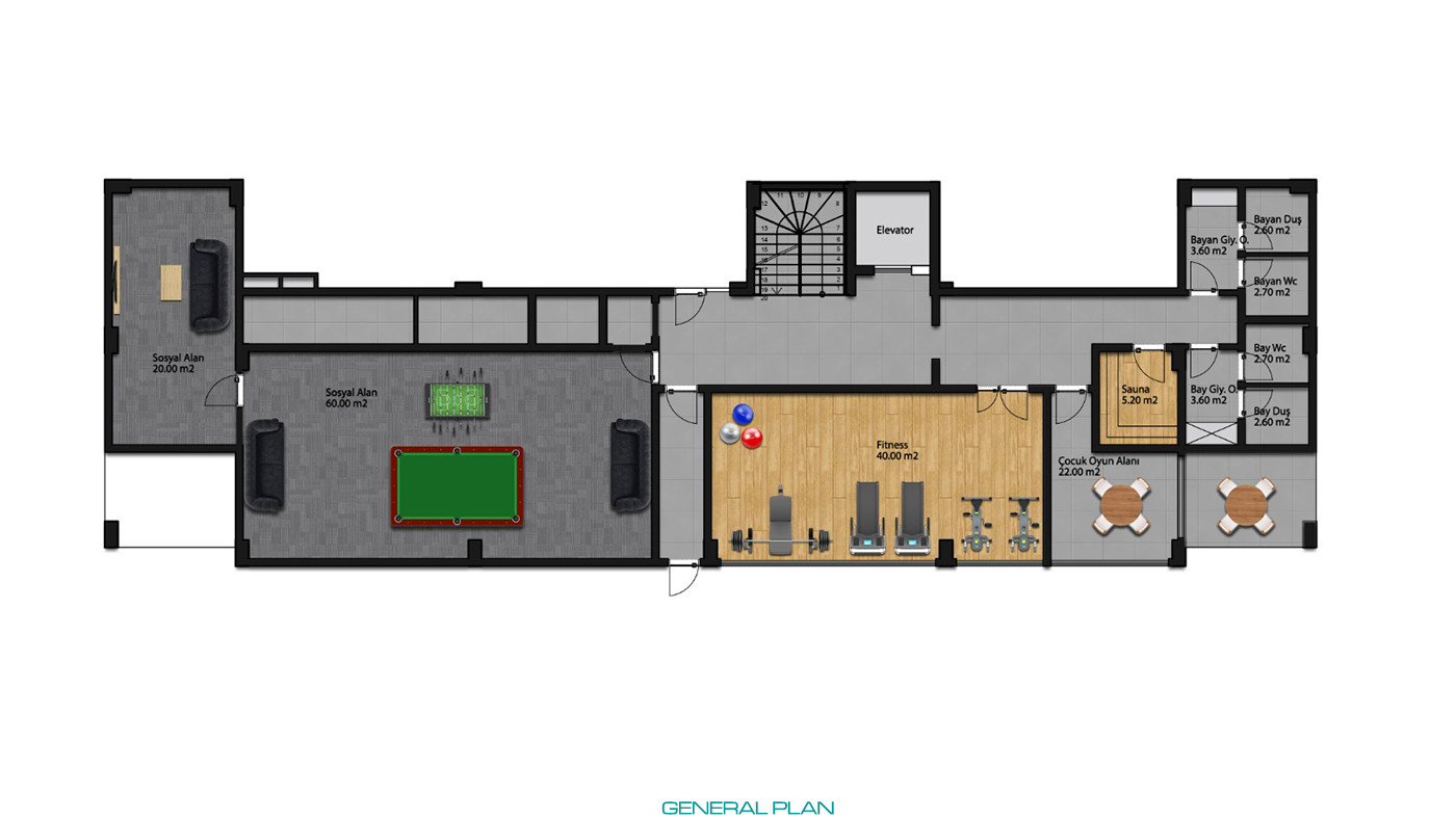 Investment Flats with Pool and Garden View in Payallar, Alanya - 80385
