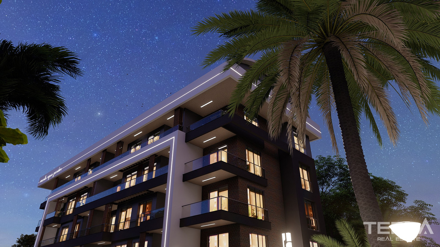 Investment Flats with Pool and Garden View in Payallar, Alanya - 80391