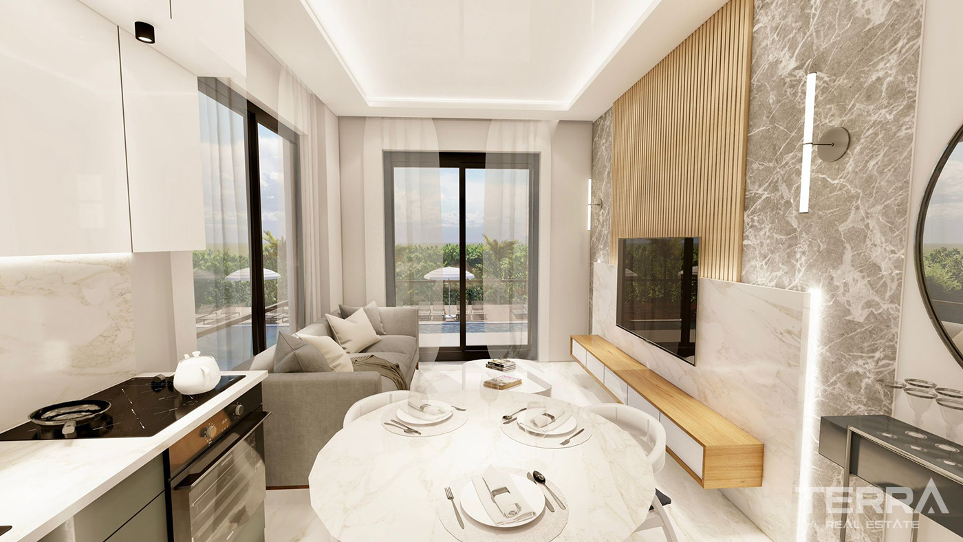 Investment Flats with Pool and Garden View in Payallar, Alanya - 80410