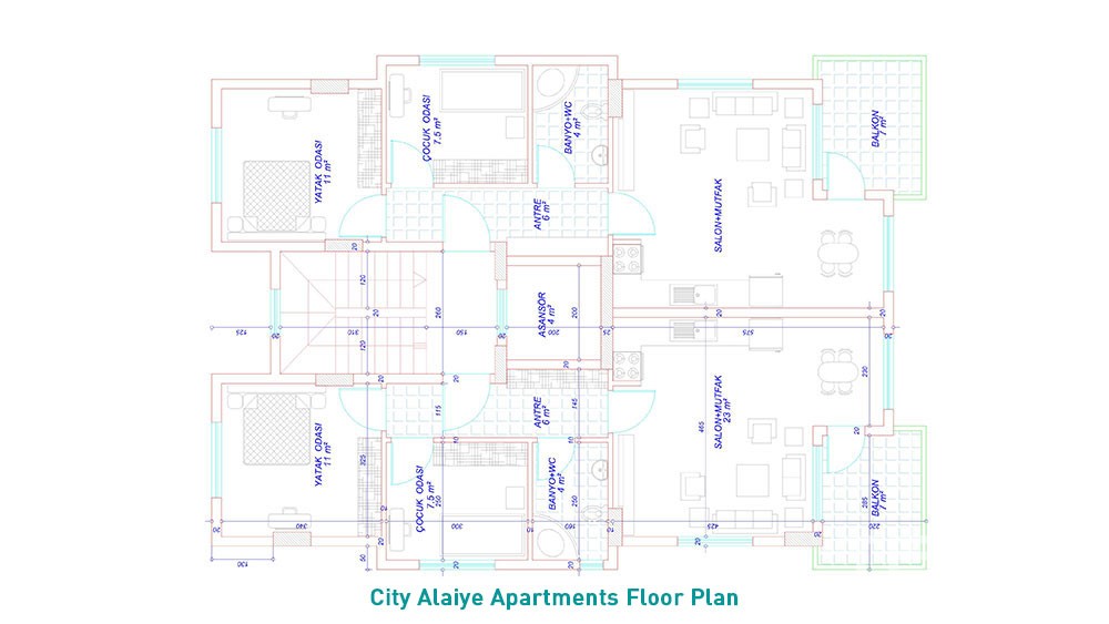 City Alaiye apartments in Alanya City Centre - 3361
