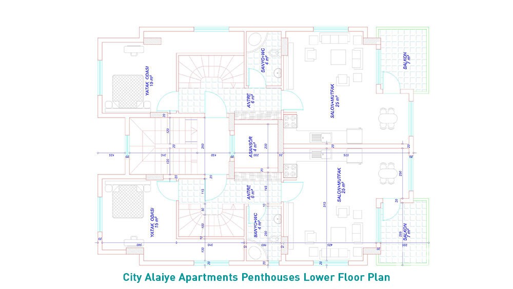City Alaiye apartments in Alanya City Centre - 3362