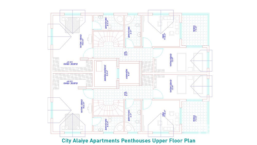 City Alaiye apartments in Alanya City Centre - 3363