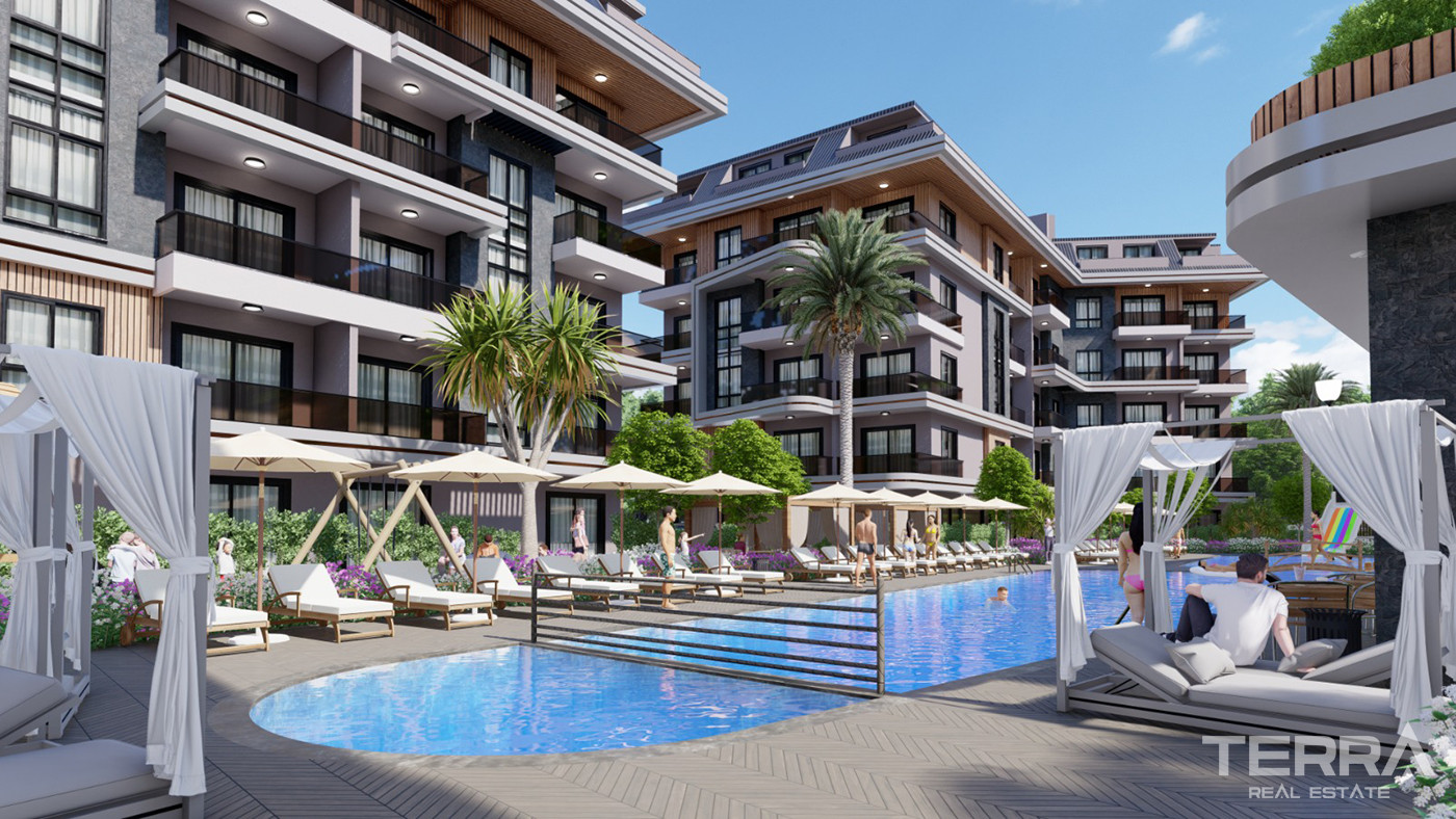 Luxury Apartments with Chic Design and Multiple Amenities in Alanya