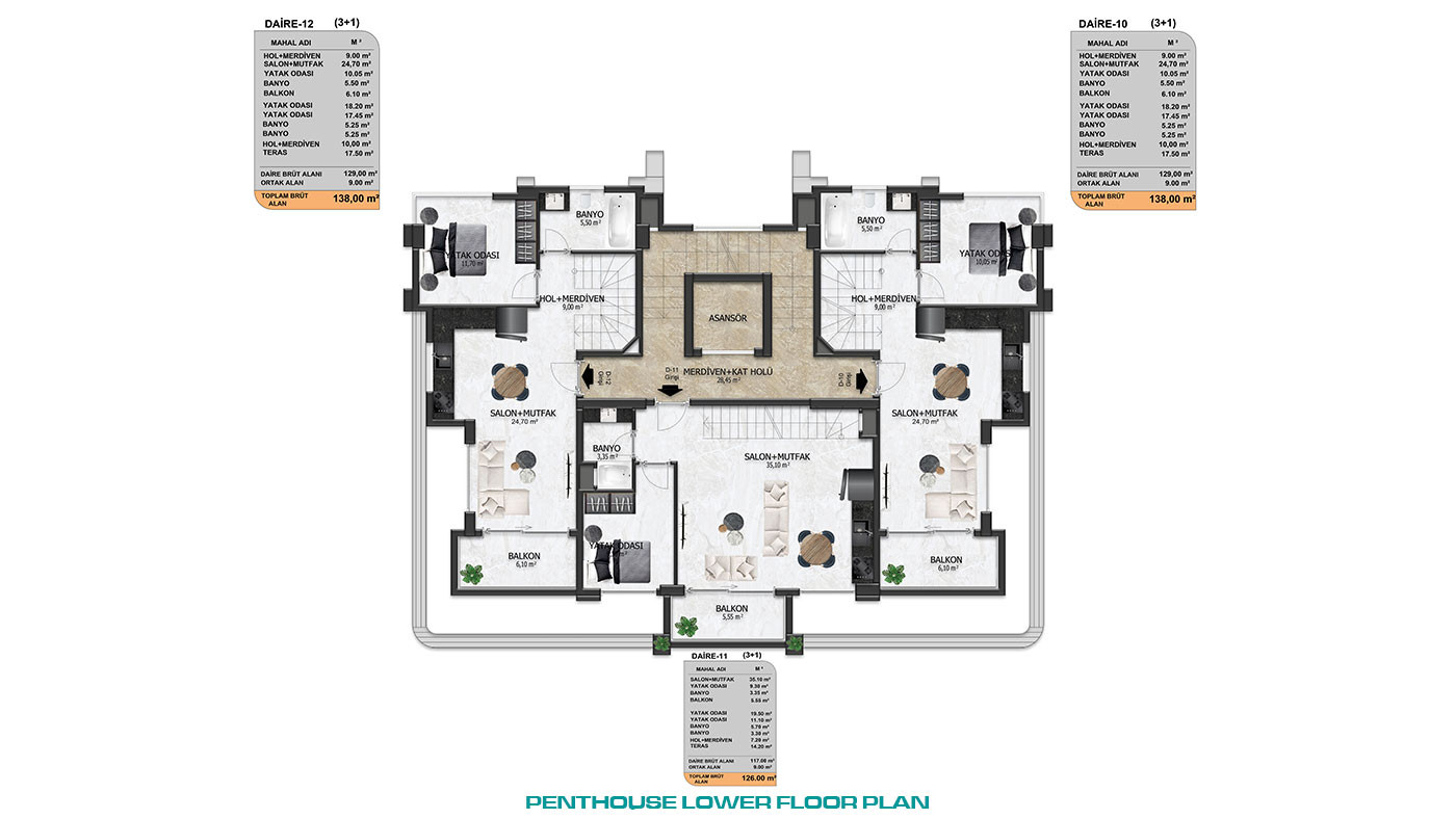 Luxury Designed Oba Apartments Close to Alanya Center - 81802