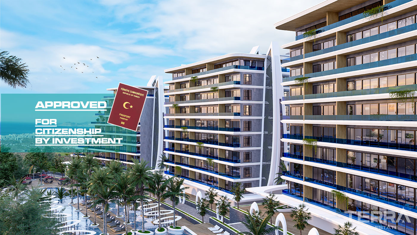 Citizenship Approved Sea View Flats with Rich Amenities in Alanya