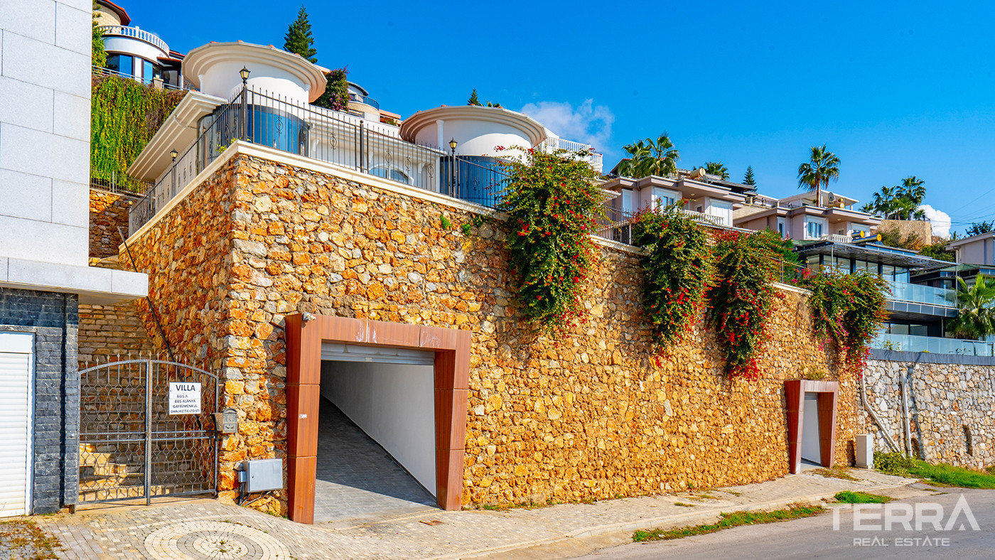 4+2 Furnished Villa with Underfloor Heating and Sea Views in Alanya - 82408