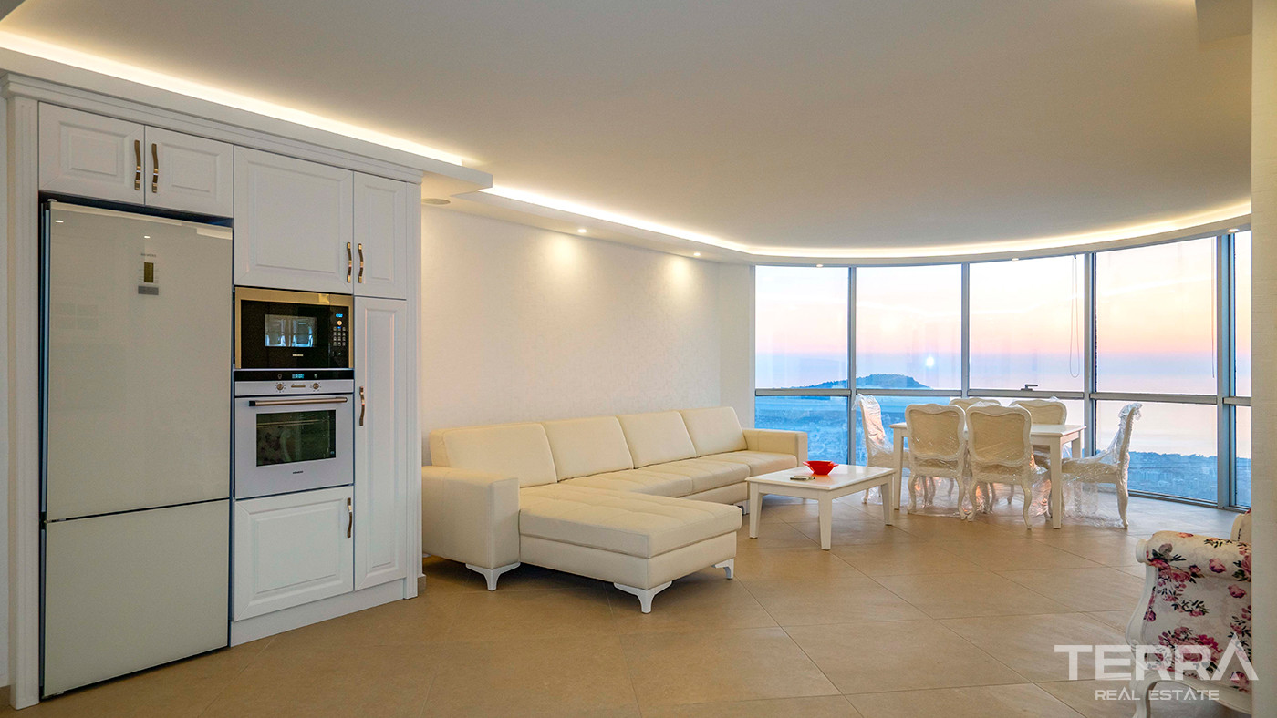 4+2 Furnished Villa with Underfloor Heating and Sea Views in Alanya - 82426