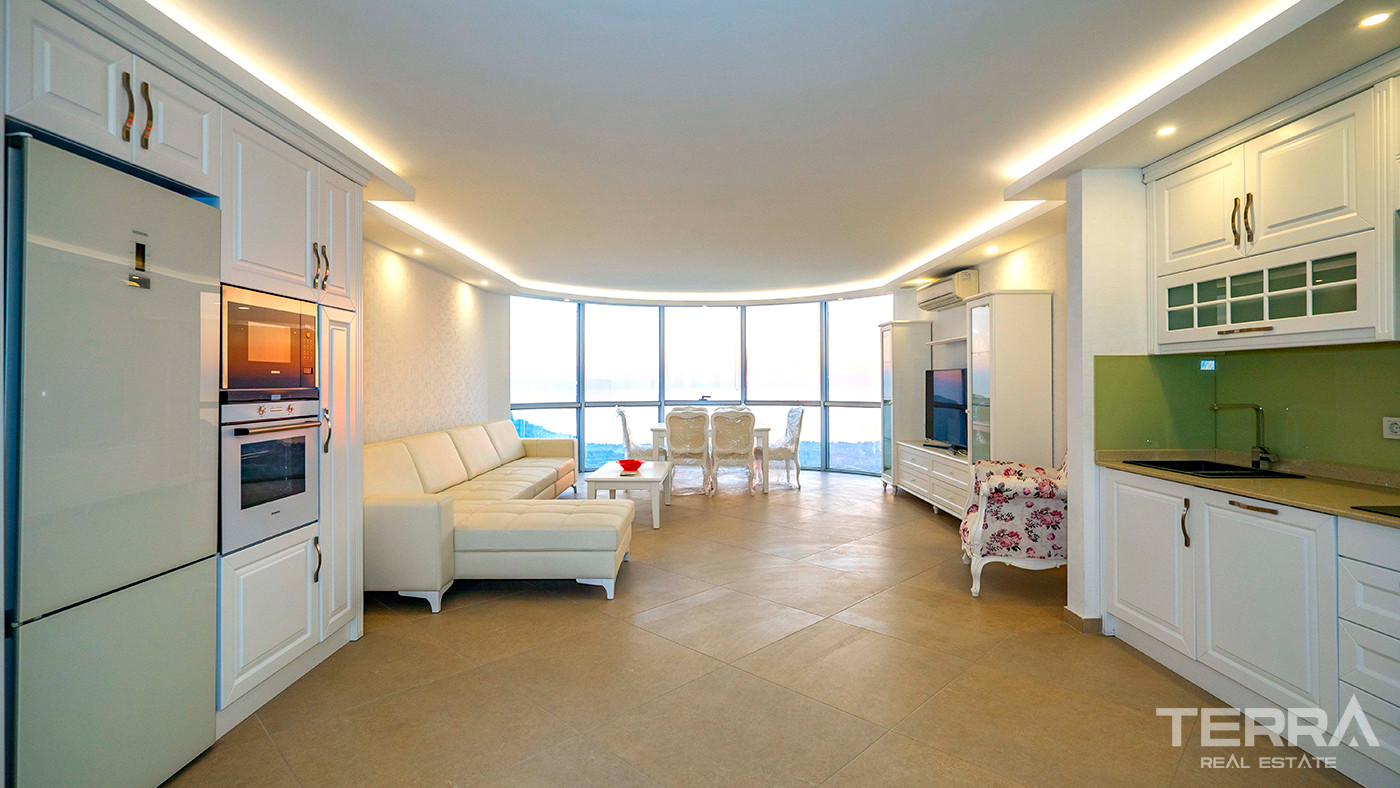 4+2 Furnished Villa with Underfloor Heating and Sea Views in Alanya - 82427