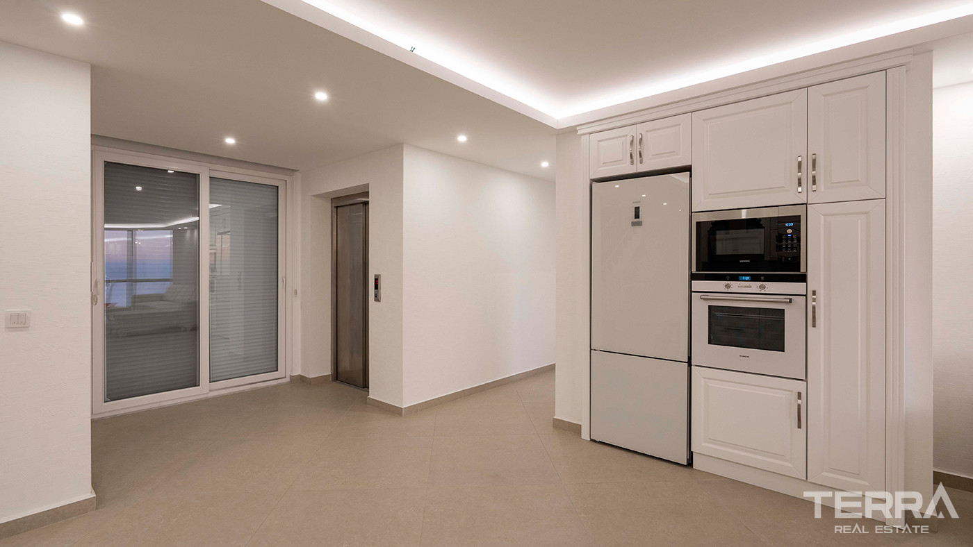 4+2 Furnished Villa with Underfloor Heating and Sea Views in Alanya - 82432