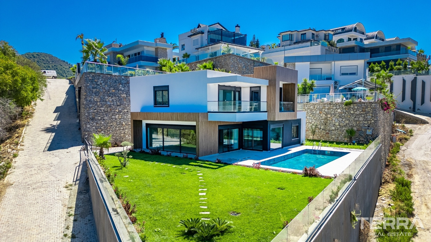 Exclusive 4+1 Detached Villa with Sea View in Kargıcak, Alanya - 100508