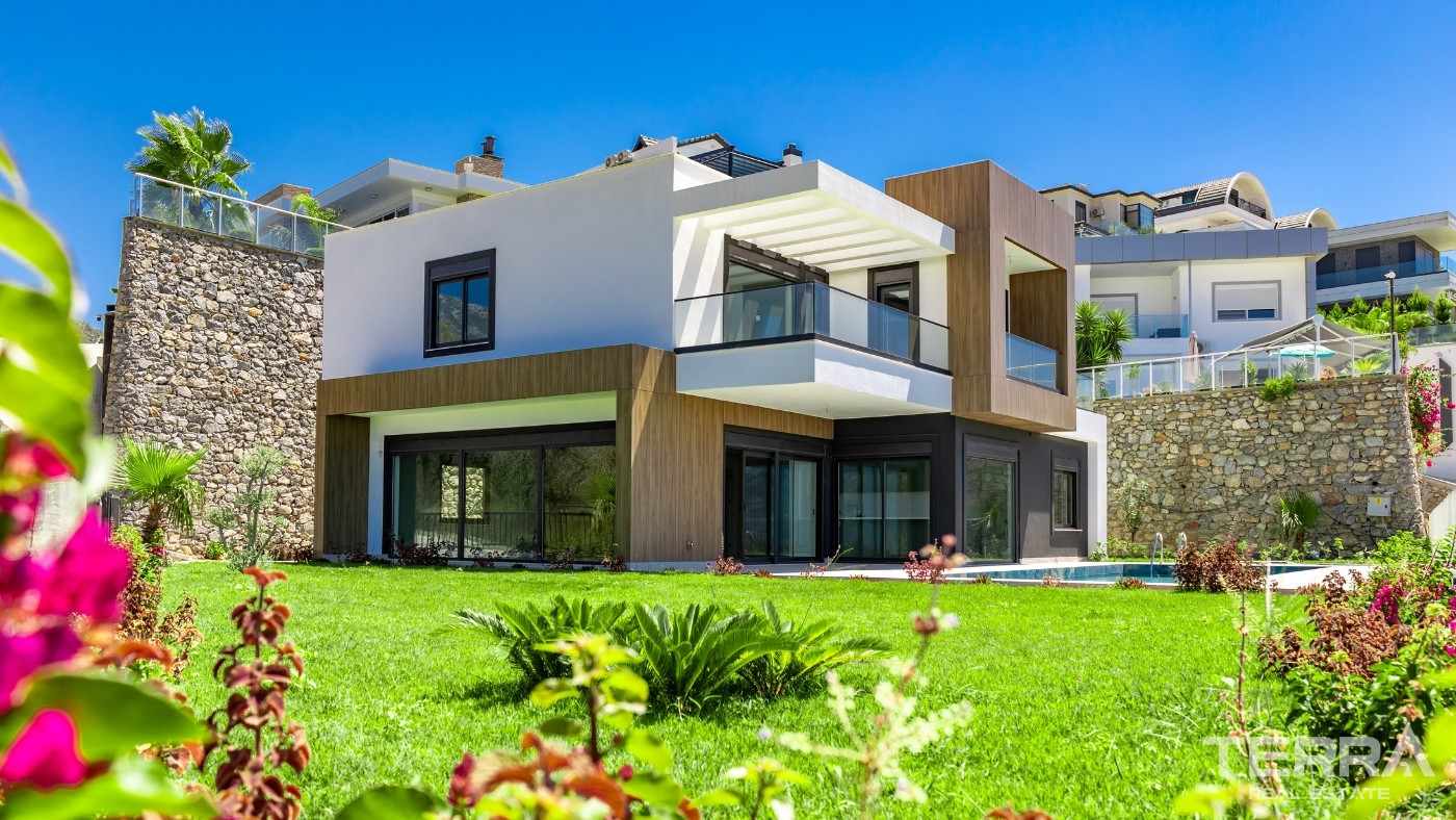 Exclusive 4+1 Detached Villa with Sea View in Kargıcak, Alanya - 100509