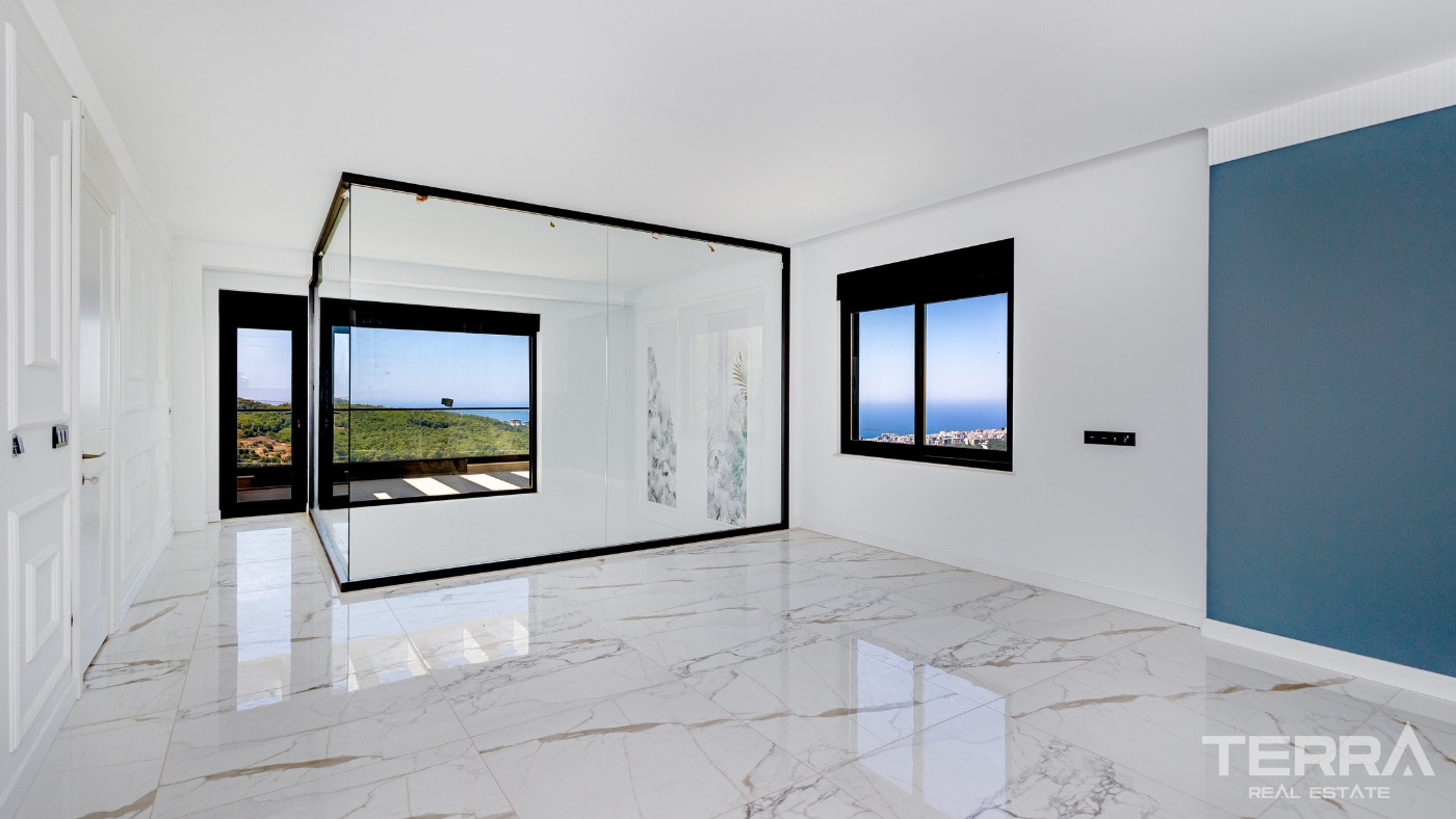 Exclusive 4+1 Detached Villa with Sea View in Kargıcak, Alanya - 100530