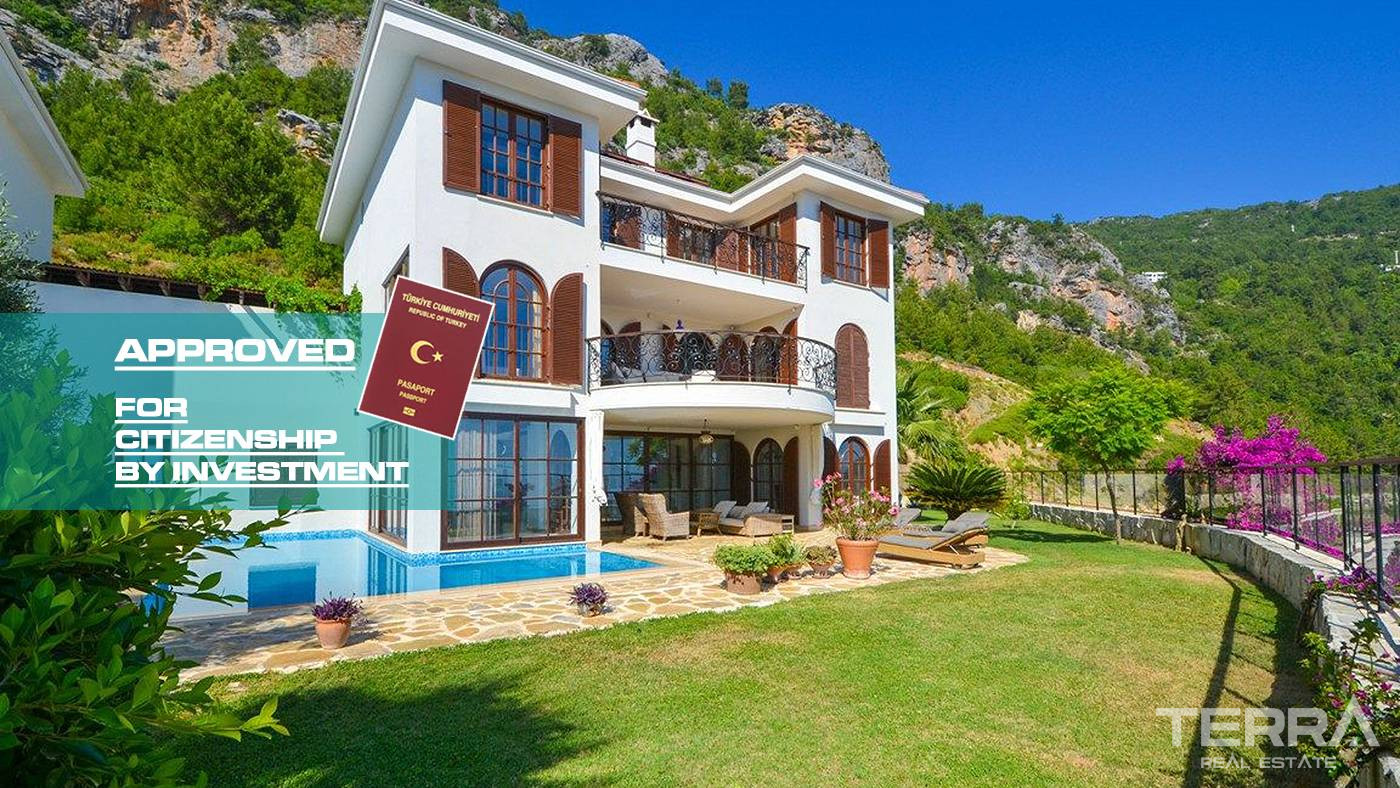 Furnished Sea View Villa in Alanya, Suitable For Citizenship