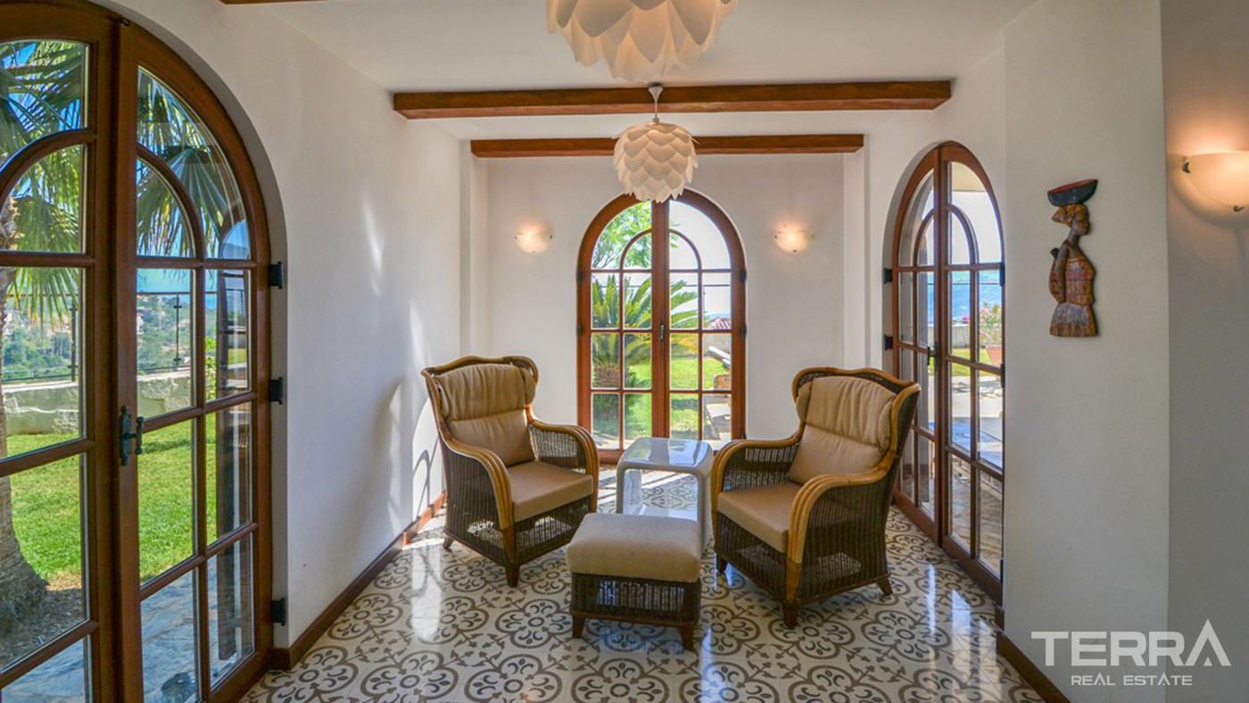 Furnished Sea View Villa in Alanya, Suitable For Citizenship - 82820