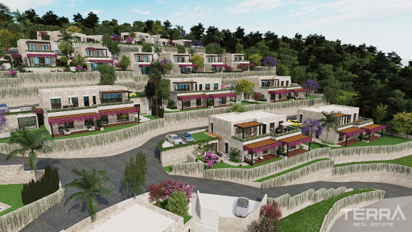 Apartamenty z widokiem na morze blisko plaży Yalıkavak w Bodrum