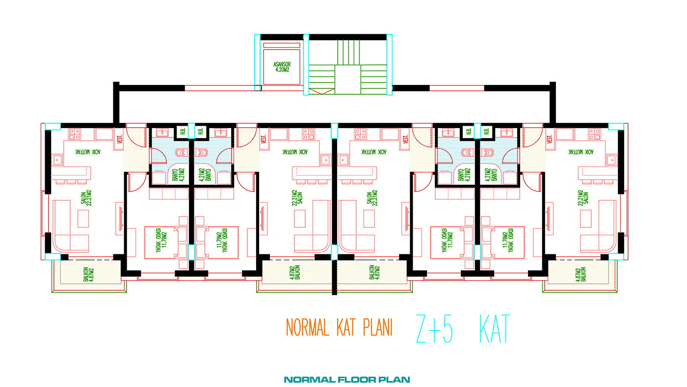 Modern 1+1 Flats Close to Daily Amenities in Kepez, Antalya - 84334