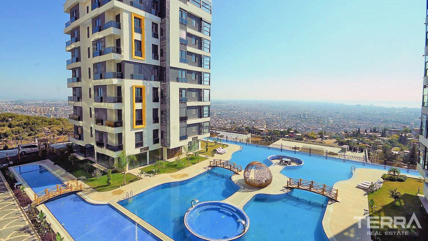 Nowocześnie zaprojektowane apartamenty z widokiem na Morze Śródziemne w Antalyi
