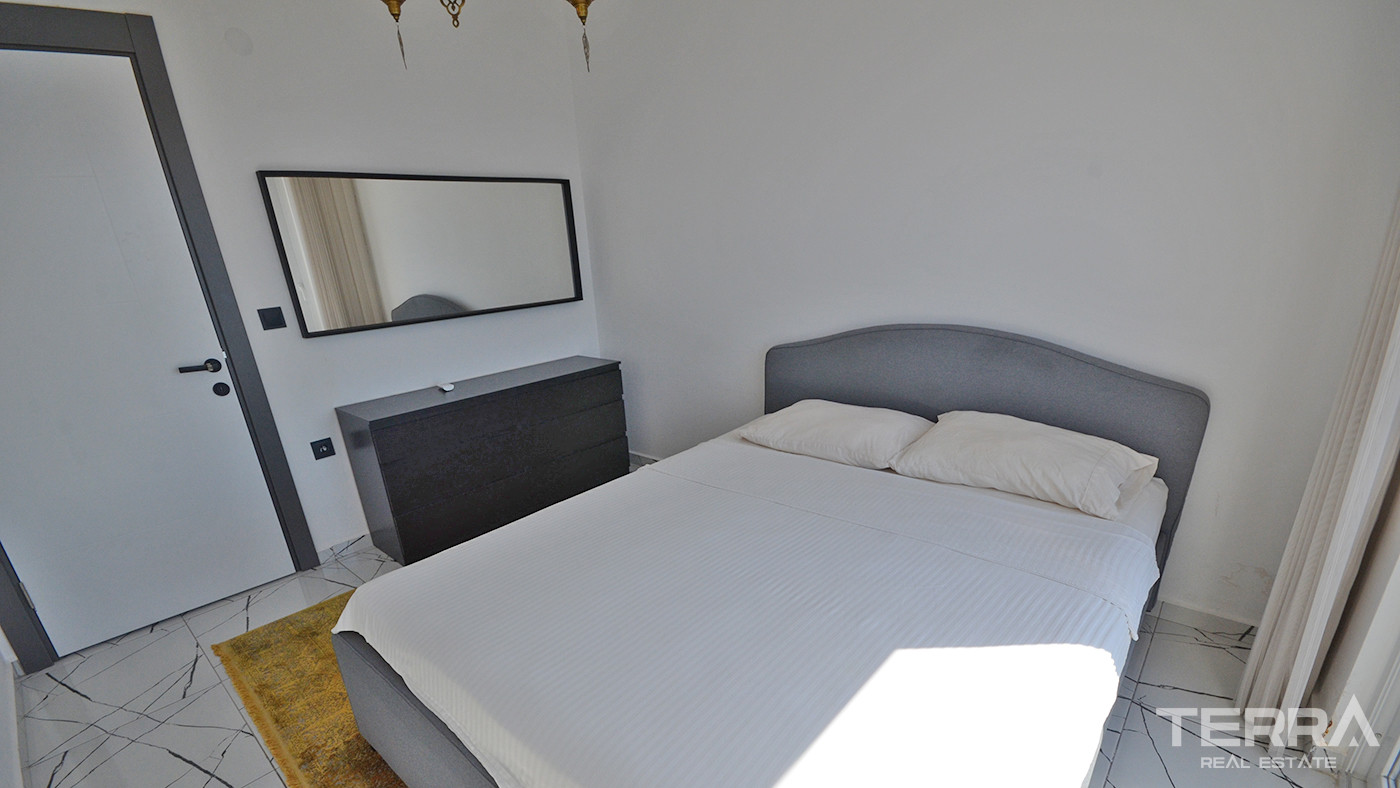Luxury Furnished Resale Alanya Apartment with Sea View in Kargıcak - 85743